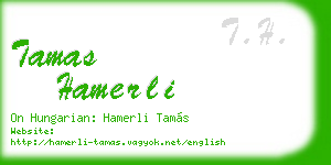 tamas hamerli business card